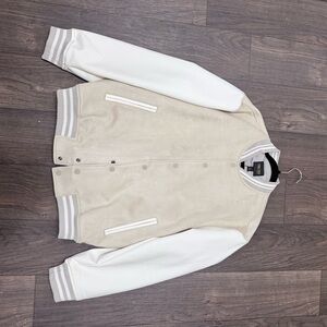 Truth by Republic Varsity Jacket Men’s XL Cream White NWT